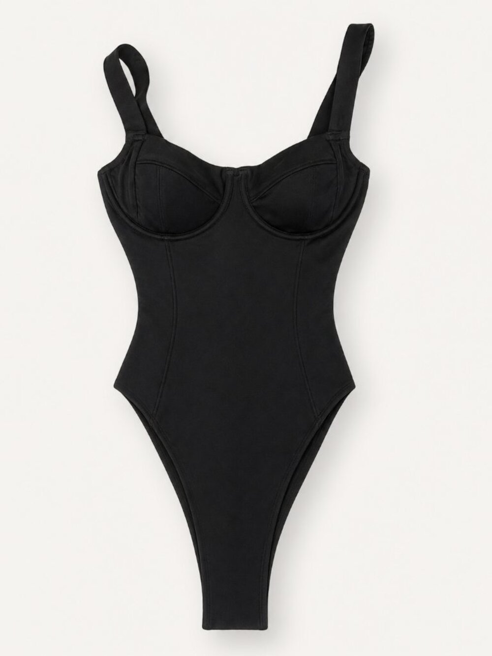 NWT TA3 Shaping Swimwear Hi Cut Lifty Size XS Reg/Long  F/G Cup in Black